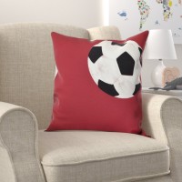 Zoomie Kids Bauer Soccer Ball Outdoor Throw Pillow ZMIE2200